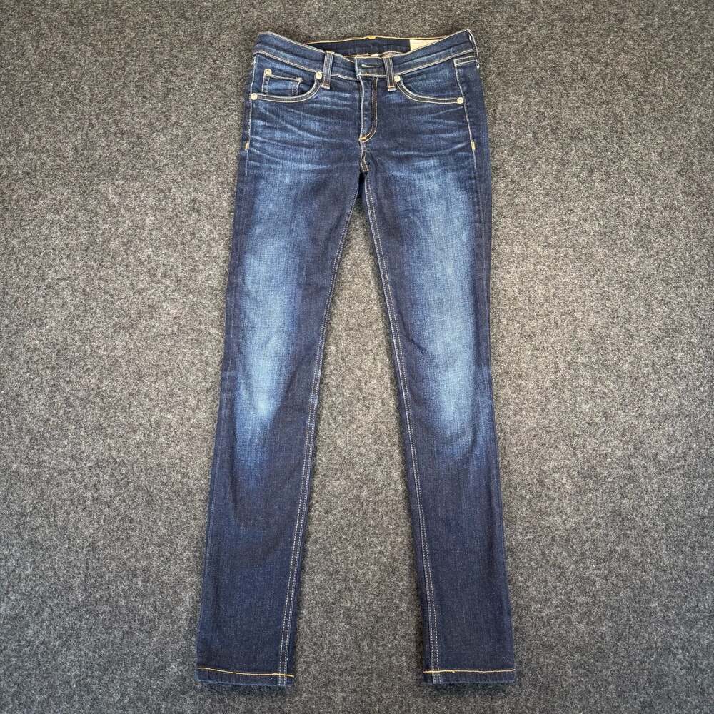 Rag & Bone Kensington Skinny Jeans in Dark Wash, Size 25